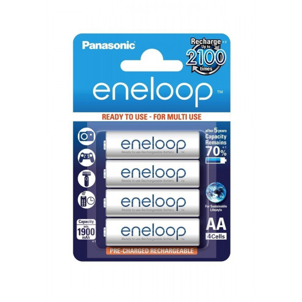 Аккумулятор Panasonic Eneloop AA 1900 4BP mAh NI-MH